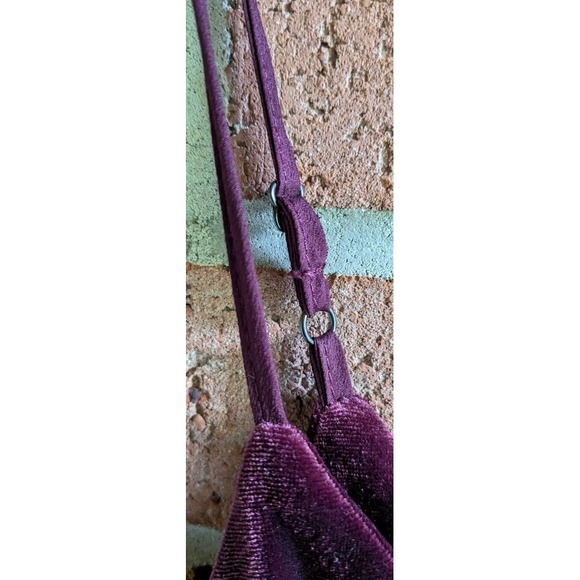 Velvet Womens Tank Top S Whimsigoth Witchy Dark Cottage Deep Burgundy Regency - Picture 5 of 6